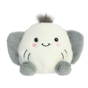 Aurora Mini Flapjack Stingray Palm Pals Adorable Stuffed Animal White 5" - 1 of 4