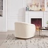 CAVINAS 360° Swivel Accent Chair Pumpkin-Shaped Armchair with 1 Pillow Back,Luxury Teddy Leisure Chair Lounge for Living Room&Bedroom - 3 of 4