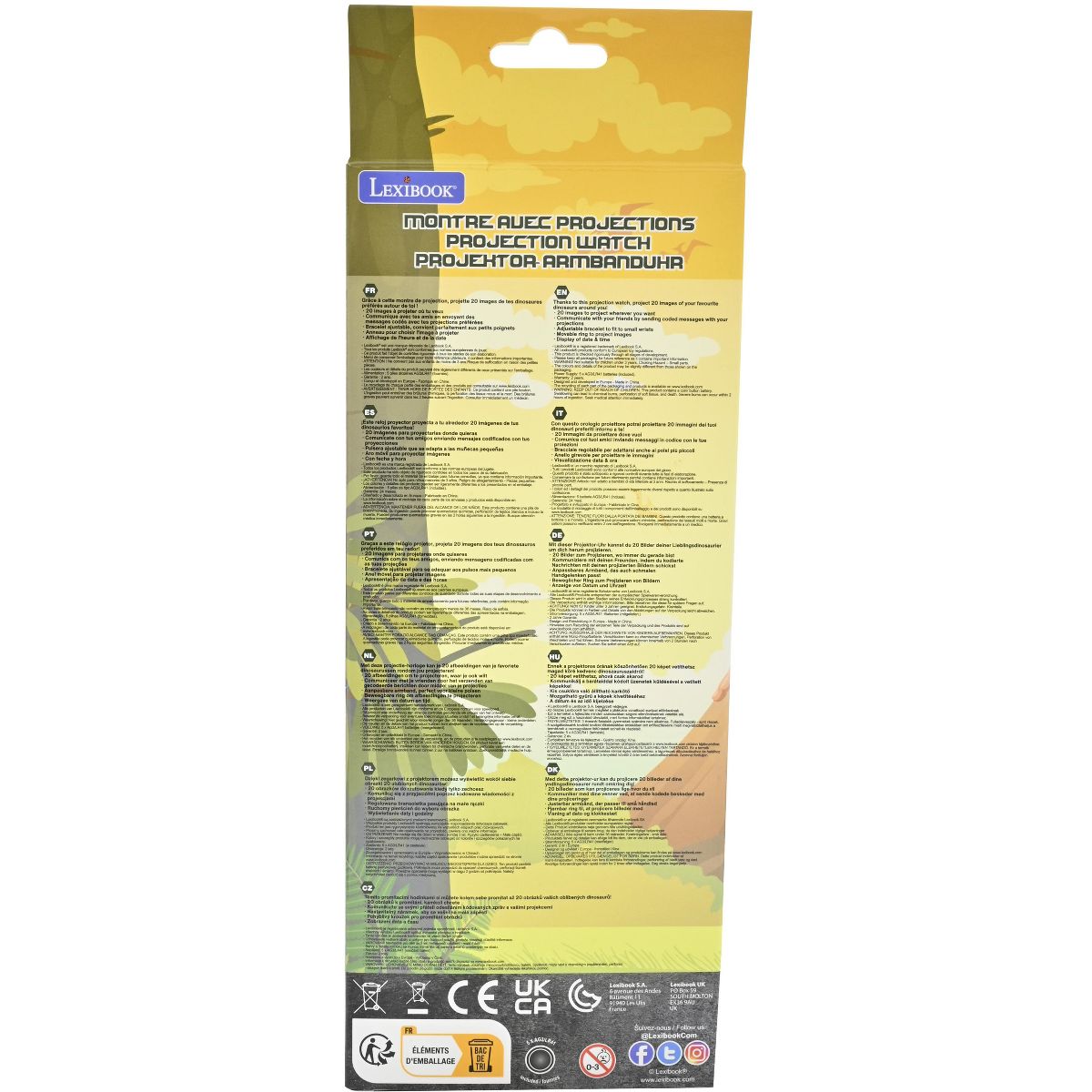 Lexibook Dinosaur, Adjustable projection watch digital screen, 20 images of Dinosaur, for Children - thumbnail 4