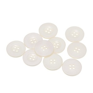 Unique Bargains Resin Snap Fastener Round Flat 4-Hole Sewing Buttons 10 Pcs - 1 of 4