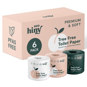 ecoHiny Premium Bamboo Toilet Paper | Mega Rolls, 3 PLY & 350 Sheets - 1 of 4