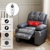 Electric Power Recliner Chair with Heat and Massage, Cup Holders, Extra Wide 26.8" Rocking Recliner for Living Room - 4 of 4
