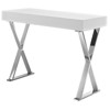 Sector Console Table White - Modway: Polished Steel Base, Full Drawer, Modern Entryway Furniture - 4 of 4