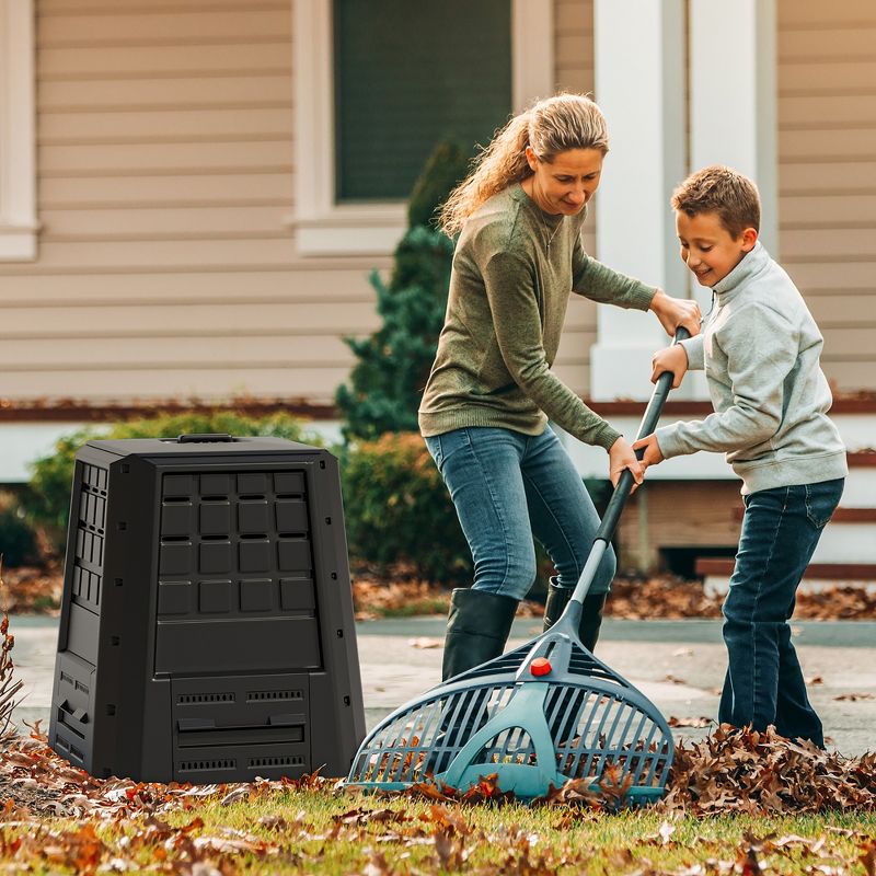 Costway Garden Compost Bin from BPA Free Material 100 Gallon(380L) Outdoor Composter, 5 of 11