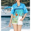 HAPPY BAY Women's Button Down Blouses Casual Summer Beach Party Collared Short Sleeve Vacation Button Up Dress Tee Hawaiian Shirts - 2 of 4