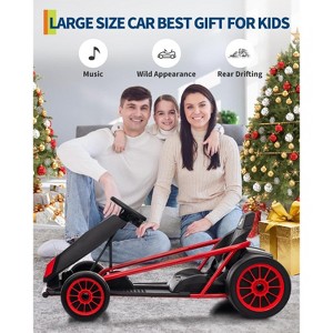 Kids Ride On Go Kart Toy,14.3" XL Seat,Full Metal FrameMax Load 155Lbs Racing for Kids 8-12 Years - 1 of 4