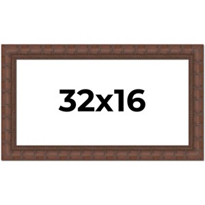 PosterPalooza | 32x16 Wide Bamboo Picture Frame, UV Acrylic, 4 Finishes - Brown, Black, Silver, and Natural - 1 of 4