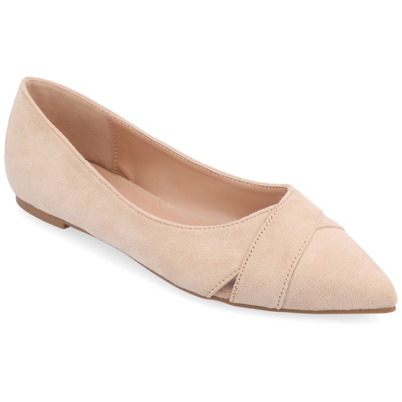 Journee Collection Womens Winslo Slip On Pointed Toe Ballet Flats, 1 of 11