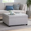 CAVINAS Square Storage Ottoman Bench, Work as Coffee Table and Ottoman, Tufted Waffle Stitch Accent Bench for Living Room, Bedroom - 3 of 4