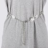 Unique Bargains Women's Oval Design Waist Chain Silver Tone 1 Pc - 2 of 4