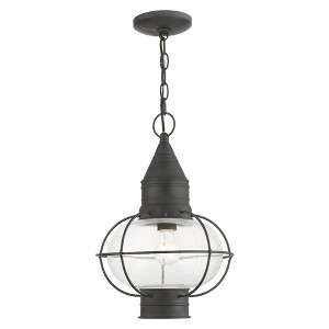Livex Lighting Newburyport 1 - Light Pendant in  Charcoal - 1 of 2