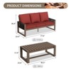 EAGLE PEAK 2 Pieces Natural Cedar Wood Patio Furniture, Outdoor Conversation Set with Coffee Table - 2 of 4
