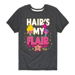 Boys' - Trolls - Hairs My Flair Poppy and Viva Short Sleeve Graphic T-Shirt - 1 of 4