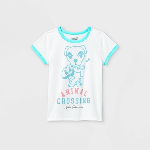 Download Girls Nintendo Animal Crossing Ringer Short Sleeve Graphic T Shirt Off White Target