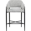 Meridian Furniture,Dame Fabric Upholstered Counter Stool, Set of 2 - 4 of 4