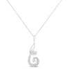 Haus of Brilliance Espira 10K White Gold 1/5 Cttw Diamond Sparkling Spiral Pendant Necklace - 2 of 4