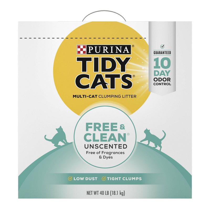 Purina Tidy Cats Free & Clean Unscented Clumping Scoop Cat & Kitty Litter for Multiple Cats, 1 of 6