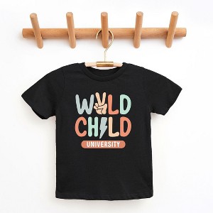 The Juniper Shop Wild Child Peace Toddler Short Sleeve Tee - 1 of 3
