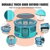 Munora - Large 44" Round Foldable Portable Pet Playpen - Waterproof Oxford Cloth - Indoor Outdoor Dog Cat Kennel - 3 of 4