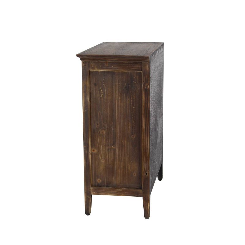 Farmhouse Wood and Enamel Cabinet with Drawers Brown - Olivia &#38; May, 6 of 9