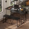Pinmoco 47.5" Wood Dining Table Set for 4, Kitchen Table with Reinforced Metal Frame, Waterproof Breakfast Nook Set for Small Spaces - 4 of 4