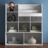 Kids Bookshelf with Drawers ,, Floor Storage Cabinet, Modern Bookcase with Cubbies - 3 of 4