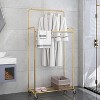 Simple Trending Double Rod Clothes Garment Rack Black - 4 of 4