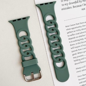 HTUTWOO Apple Watch Band Breathable Silicone Circles Sport Strap 44/45/46/49mm, Fadeless for iWatch Series 10 9 8 7 6 5 4 3 2 1 SE Ultra - 1 of 4