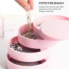 HTUTWOO Jewelry Organizer, Small Jewelry Box Earring Holder for Women Gifts, Jewelry Storage Box 4-Layer Rotatable Jewelry Accessory Storage Tray - 4 of 4