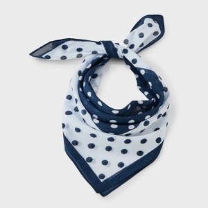 Polka Dot Print Scarf - A New Day™ Black/White - 1 of 4