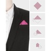 Elerevyo Men Foldable Satin Shiny Solid Color Pocket Squares - 3 of 4
