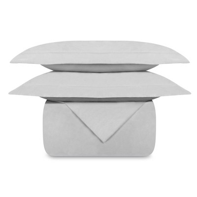 Delara GOTS Certified 100% Organic Cotton Percale Duvet Cover with Sham 400TC, Ultra Soft, Smooth & Breathable