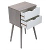 NicBex Nightstand with 2 Drawers,Set of 2 Side Table with Storage Space and Free Handle Design,Bedside Table for Bedroom,Living Room - 2 of 4
