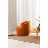 Teddy Fabric Swivel Barrel Accent Chair,Modern Upholstered Armchair,25.6"W for Living Room Bedroom Lounge-Baofuwish - 3 of 4