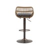 Okak Modern Swivel Rattan Bar Stools (Set of 2),Adjustable Height Counter Stools for Kitchen,Café,Restaurant - 2 of 4