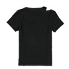 bar III Womens Cutout Basic T-Shirt, Black, X-Small - 2 of 2