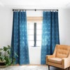 Sewzinski Striped Circle Squares Blue Set of 2 Panel Blackout Window Curtain - Deny Designs - image 2 of 4