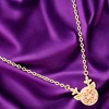 Slickblue Reversible Holiday Reindeer Pendant Necklace – CZ Stones, 16” Adjustable Chain, 3 Color Options - 3 of 4