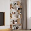 FUFU&GAGA Bright Wood Grain 7-Shelves Accent Bookcase Corner Bookshelf - 2 of 4