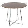 Sapphtopaz Round Dining Table Contemporary Dining Table in Chrome Metal Legs and MDF Tabletop Kitchen Table for Dining Room, Small Spaces - 2 of 4