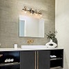 LNC Charm Black and Antique Gold with Clear Glass Globe Modern  Farmhouse Vanity Lights, 3 Light/ 4 Light/5 Light - 4 of 4