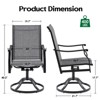 Maggift Patio Seating Sets, Outdoor Dining Chairs Set of 4, Ergonomic Design, Durable Frame for Patio, Backyard, Balcony, Gray, 23"*21.7"*40.2" - 2 of 4