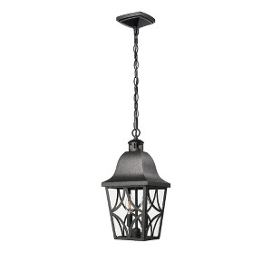 YUHAO Outdoor Gazebo and Porch Anti-Rust Waterproof Outdoor Ceiling Light Modern  Black(1 PACK) - 1 of 4