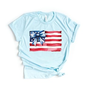 Simply Sage Market USA Flag Coquette Short Sleeve Tee - 1 of 4