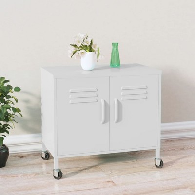 VidaXL Storage Cabinet White 23.6"x13.8"x22" Steel