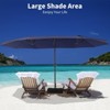 15ft Extra Large Double,Sided Patio Umbrella With Crank Handle & Base Included,Outdoor Market Umbrella for Poolside, Garden, Deck, Backyard Shade - 2 of 4