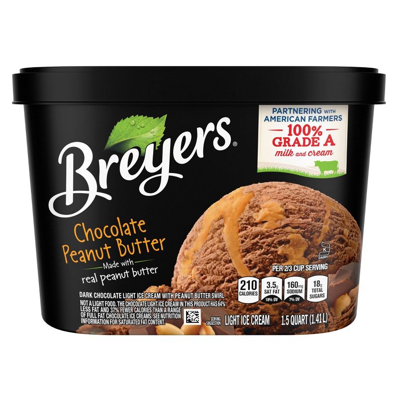Breyers Chocolate Peanut Butter Ice Cream - 48oz, 4 of 8