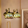 YIYIBYUS 2-Light Vintage Tiffany Style Wall Sconce Wall Light with Shade - 2 of 4