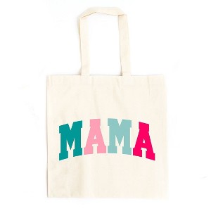 City Creek Prints Bright Mama Block Canvas Tote Bag - 15x16 - Natural - 1 of 2
