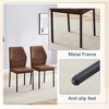 Luxury Simple Chair, Technology Material High Resilience Dining Chair w/ Metal Leg, Chair Back Has Vertical Stripe Design W/ Smooth & Uniform Lines - 3 of 4